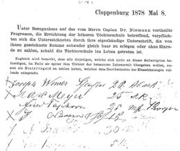 Spendensammlung zur Schulgründung